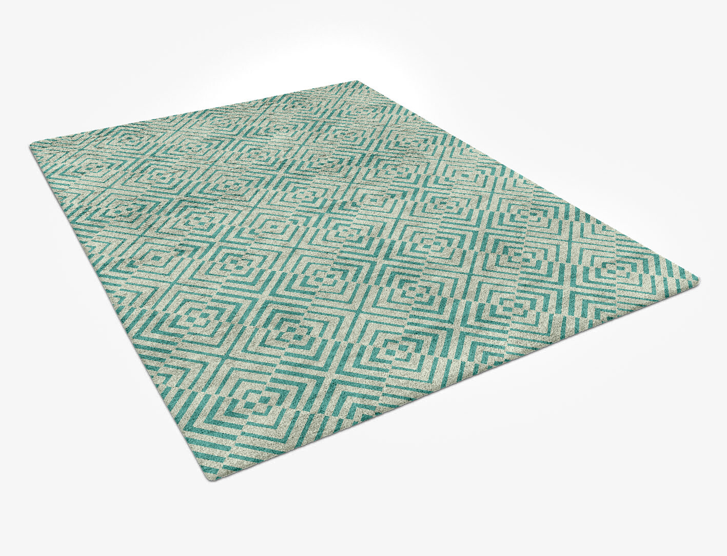 Mirage Geometric Rectangle Hand Tufted Bamboo Silk Custom Rug by Rug Artisan
