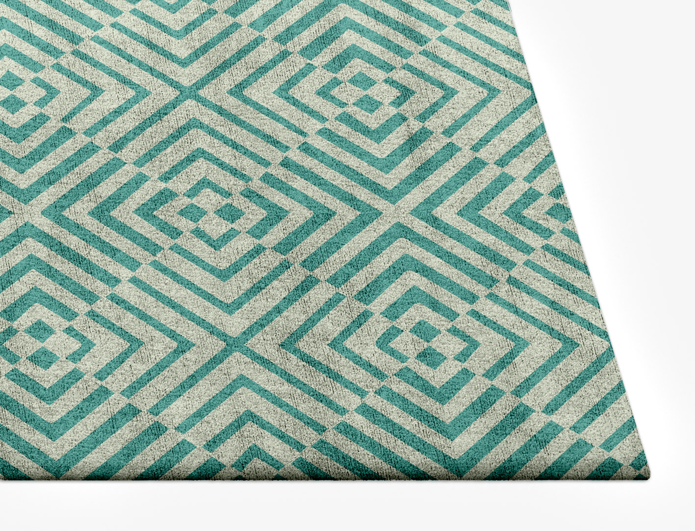 Mirage Geometric Rectangle Hand Tufted Bamboo Silk Custom Rug by Rug Artisan