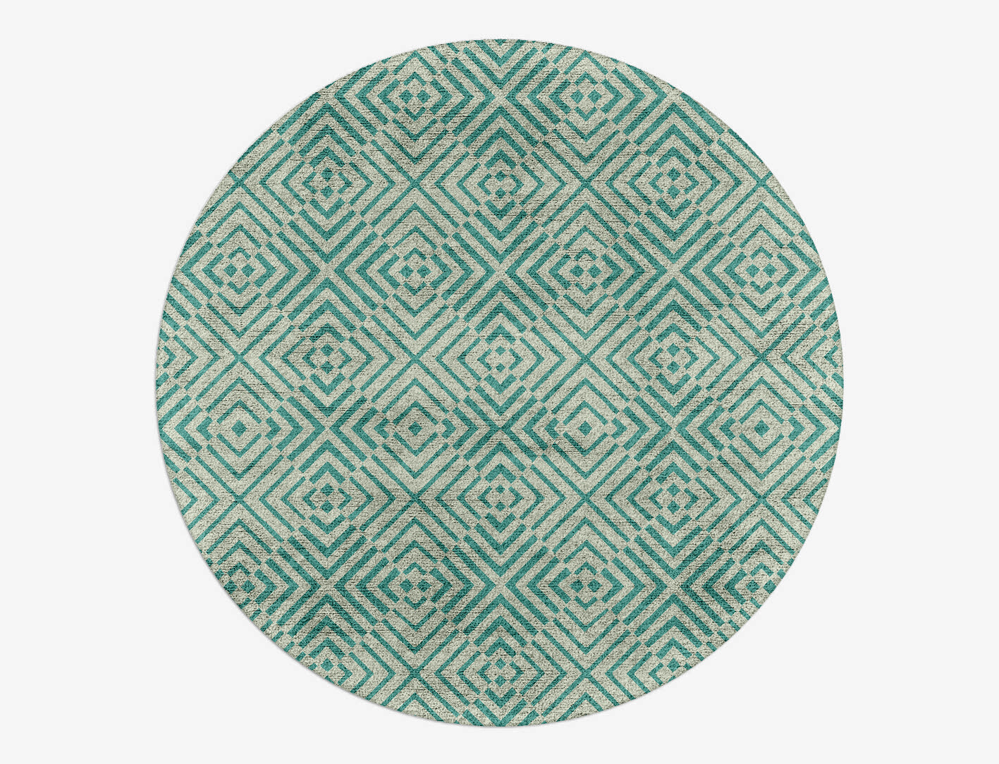 Mirage Geometric Round Hand Tufted Bamboo Silk Custom Rug by Rug Artisan