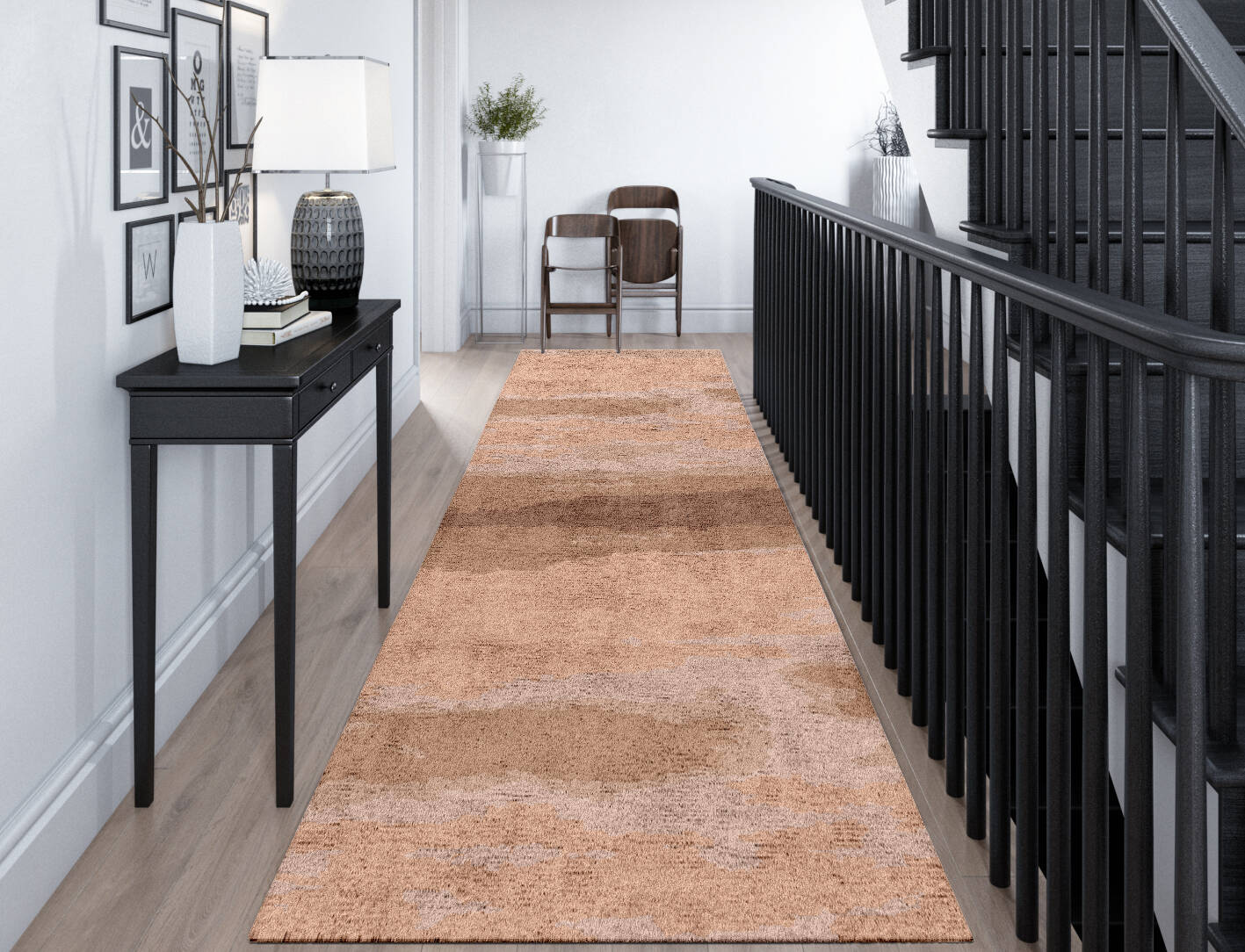 Missovia Gradation Runner Hand Tufted Bamboo Silk Custom Rug by Rug Artisan