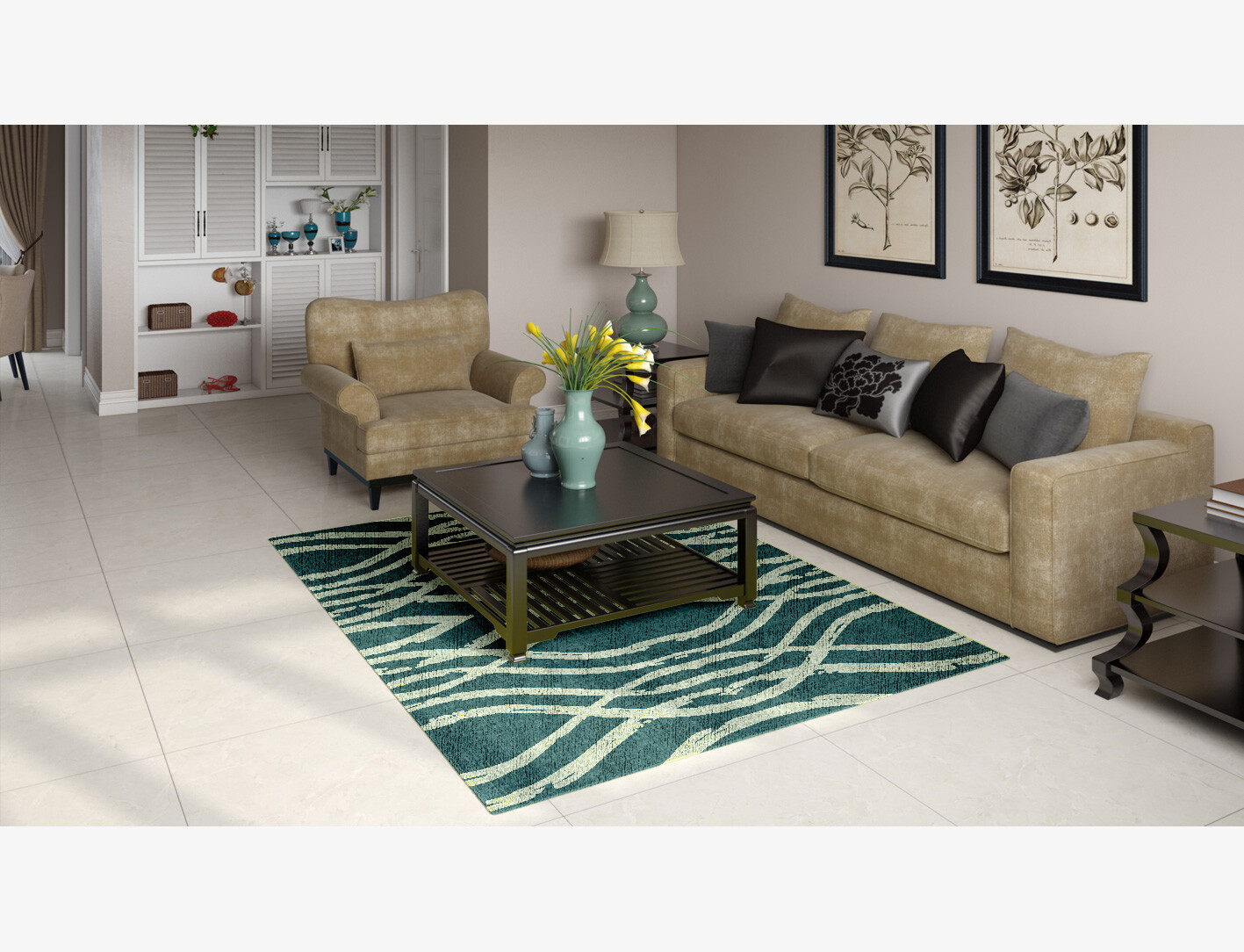 Mitchell Minimalist Rectangle Flatweave Bamboo Silk Custom Rug by Rug Artisan