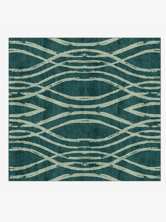 Mitchell Minimalist Square Hand Knotted Bamboo Silk Custom Rug by Rug Artisan