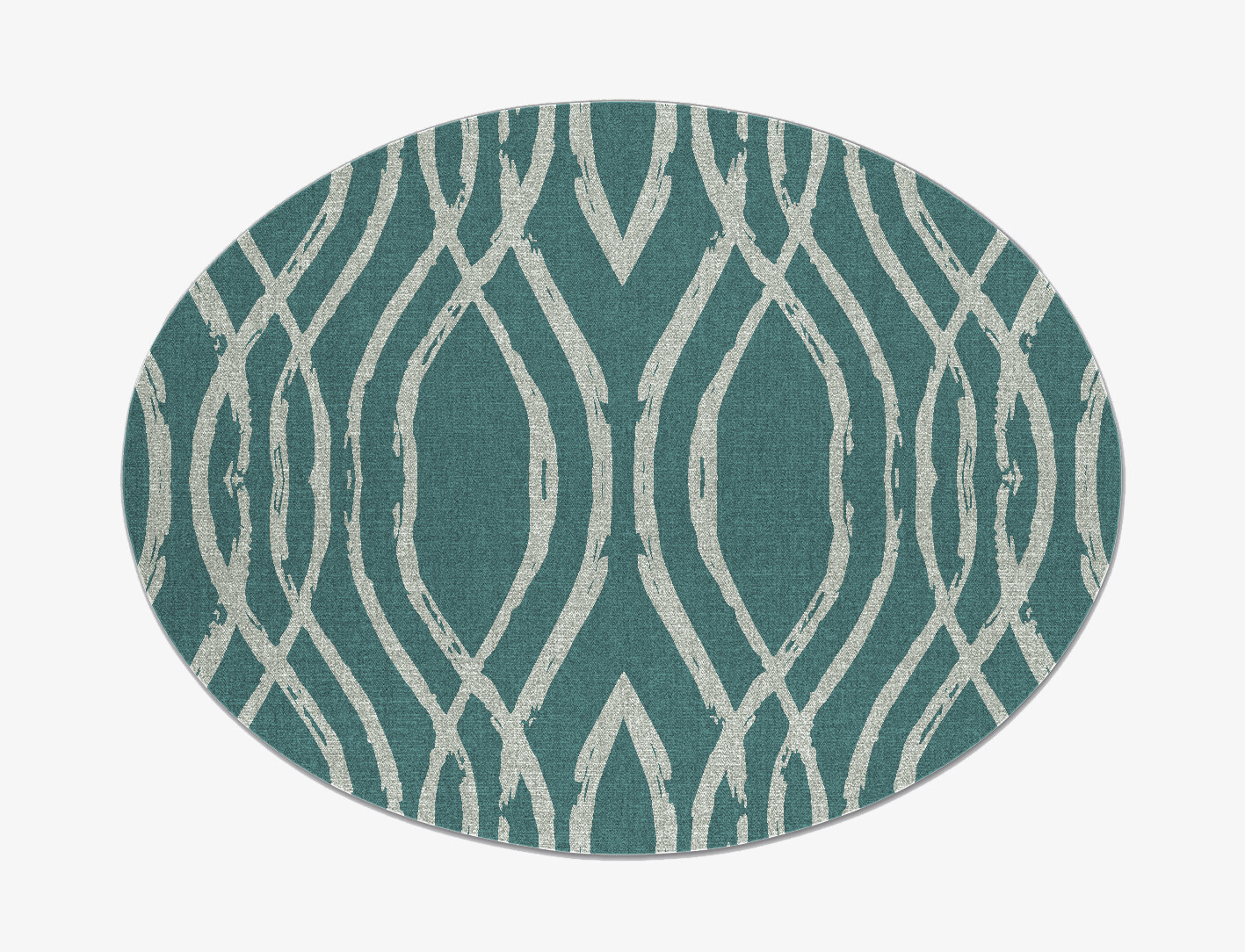 Mitchell Minimalist Oval Outdoor Recycled Yarn Custom Rug by Rug Artisan