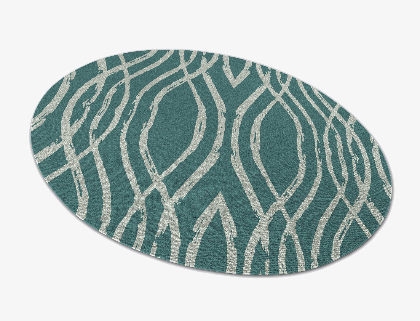 Mitchell Minimalist Oval Outdoor Recycled Yarn Custom Rug by Rug Artisan