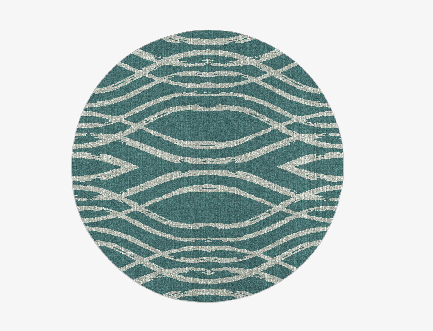 Mitchell Minimalist Round Outdoor Recycled Yarn Custom Rug by Rug Artisan