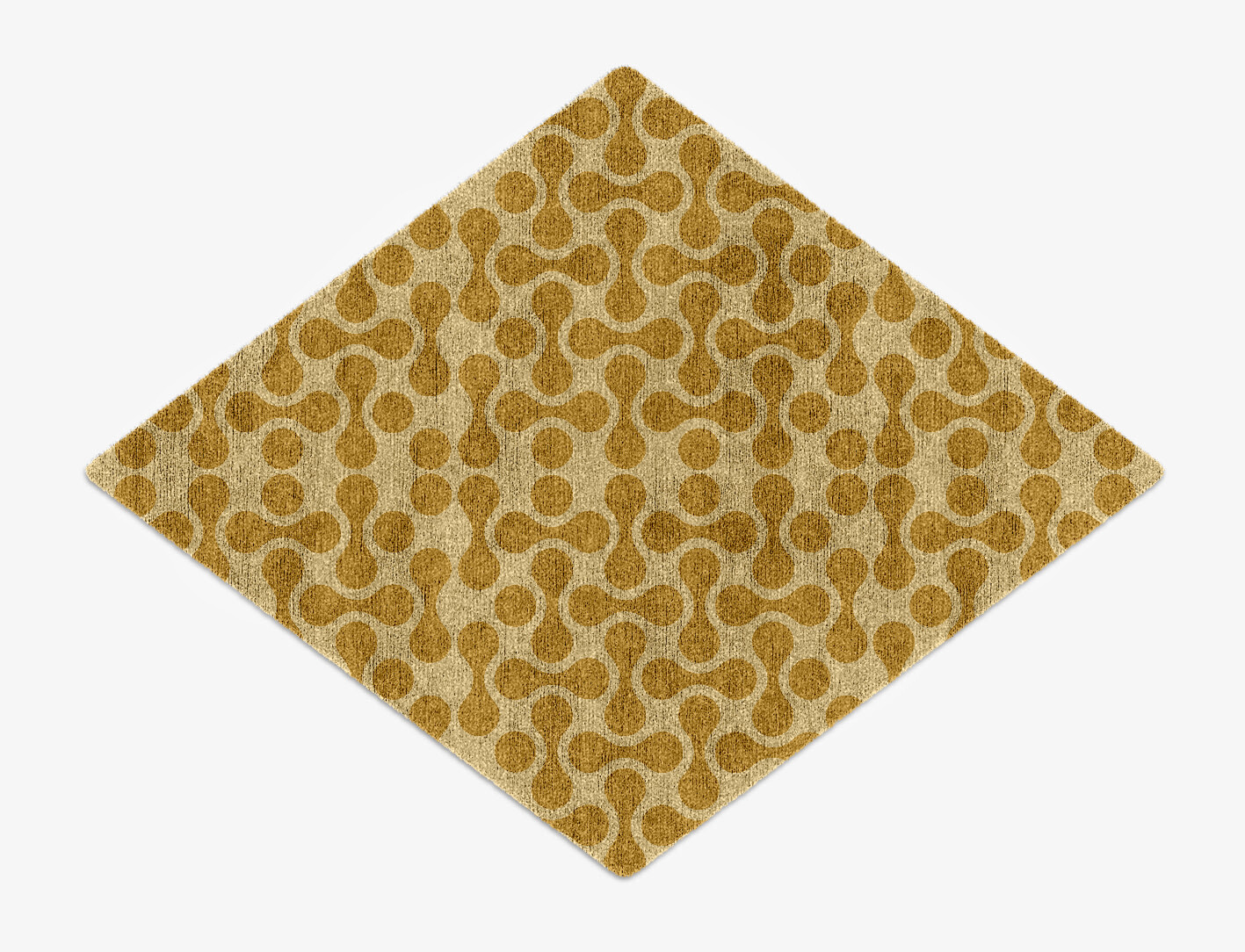 Mitosis Geometric Diamond Hand Knotted Bamboo Silk Custom Rug by Rug Artisan