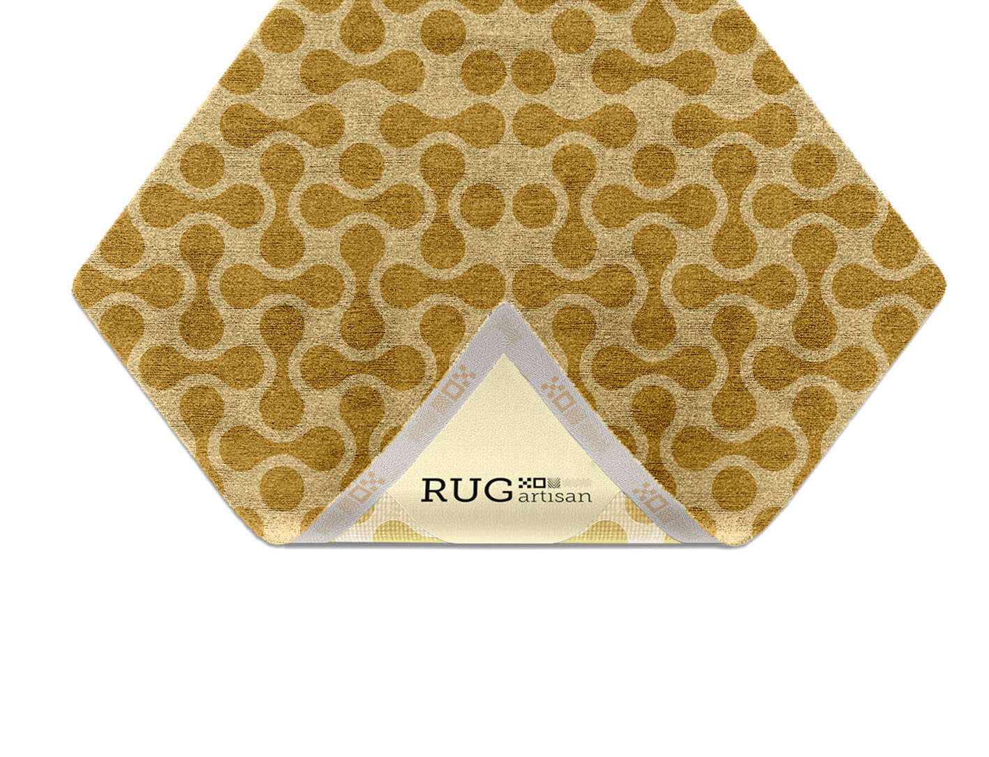 Mitosis Geometric Diamond Hand Knotted Bamboo Silk Custom Rug by Rug Artisan