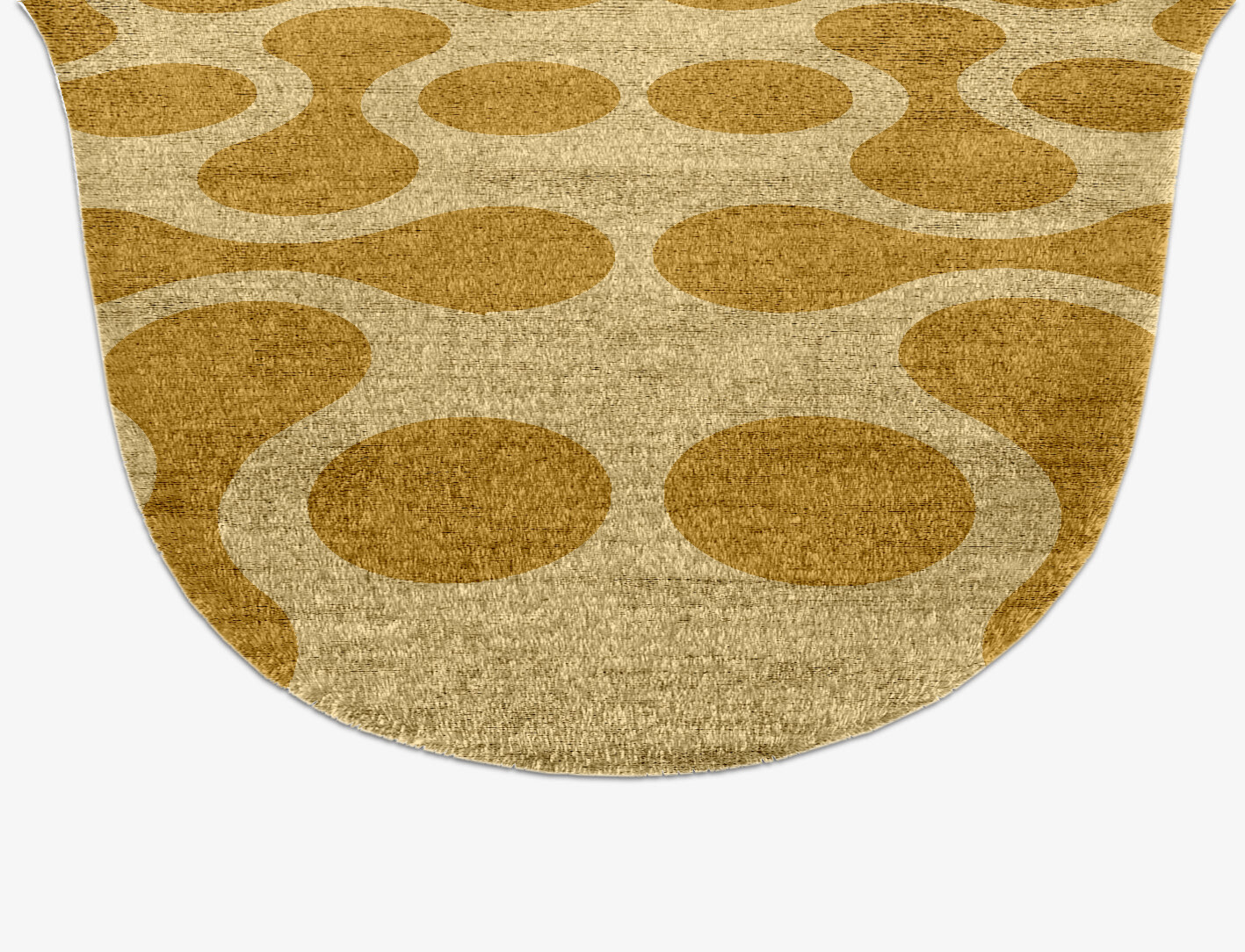 Mitosis Geometric Drop Hand Knotted Bamboo Silk Custom Rug by Rug Artisan