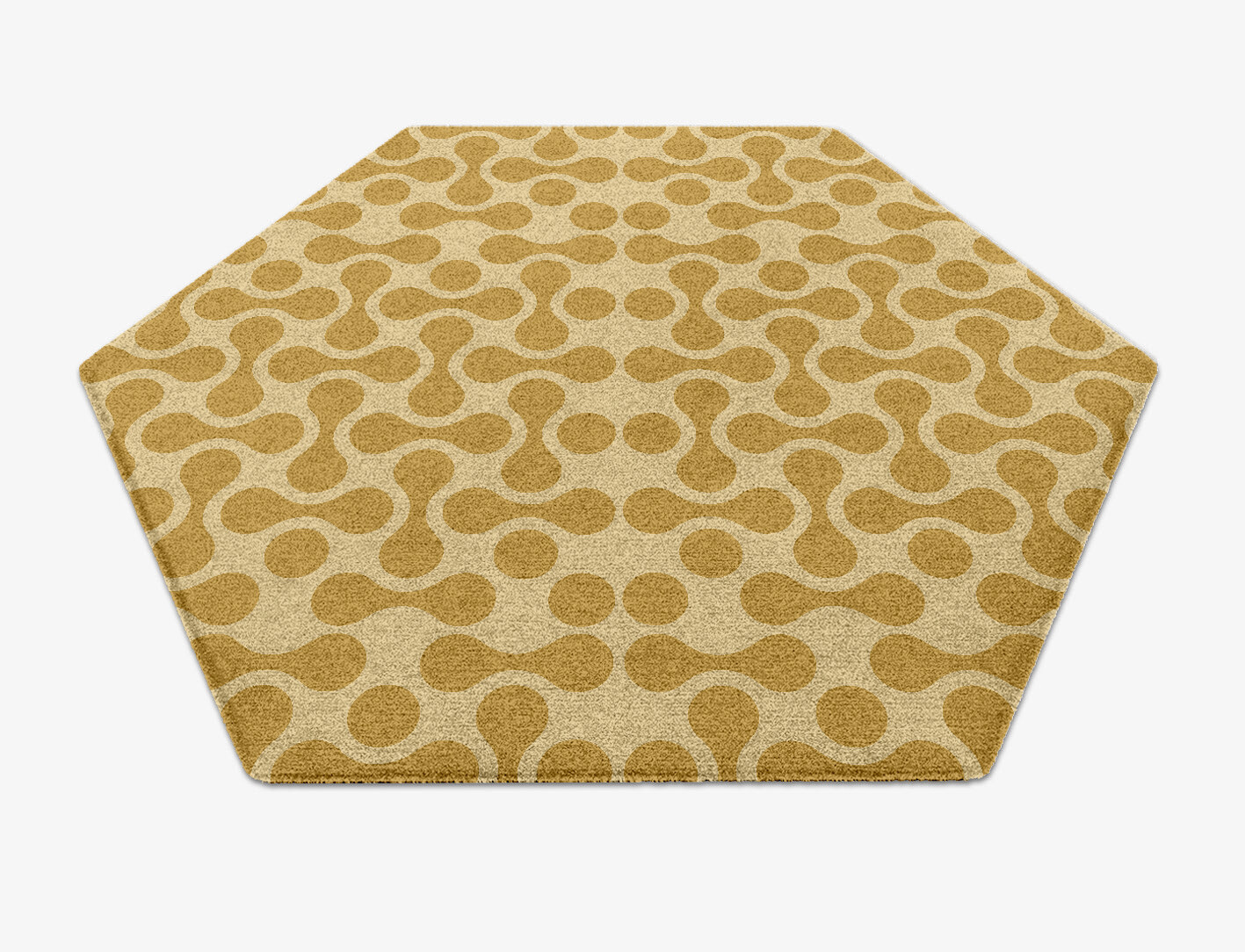 Mitosis Geometric Hexagon Hand Knotted Tibetan Wool Custom Rug by Rug Artisan