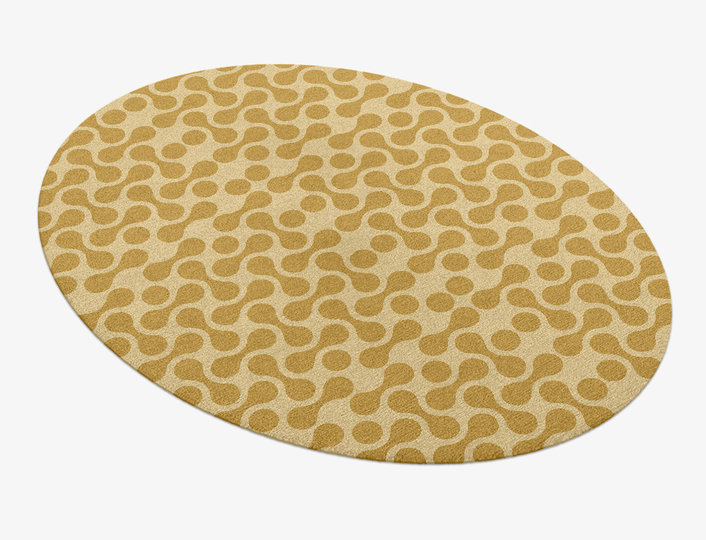Mitosis Geometric Oval Hand Knotted Tibetan Wool Custom Rug by Rug Artisan