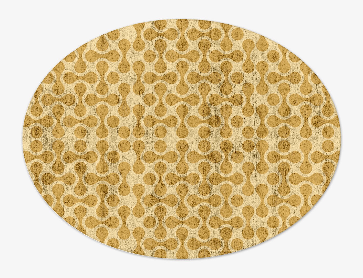 Mitosis Geometric Oval Hand Tufted Bamboo Silk Custom Rug by Rug Artisan