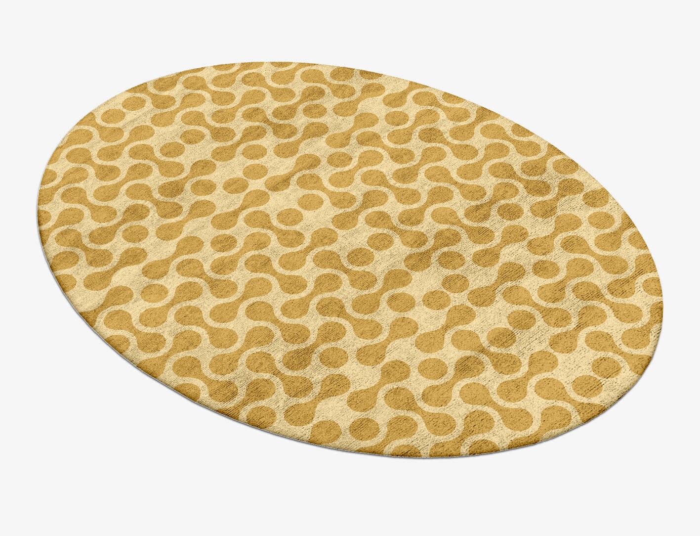 Mitosis Geometric Oval Hand Tufted Bamboo Silk Custom Rug by Rug Artisan
