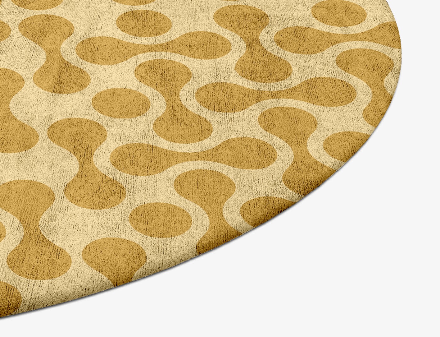 Mitosis Geometric Oval Hand Tufted Bamboo Silk Custom Rug by Rug Artisan
