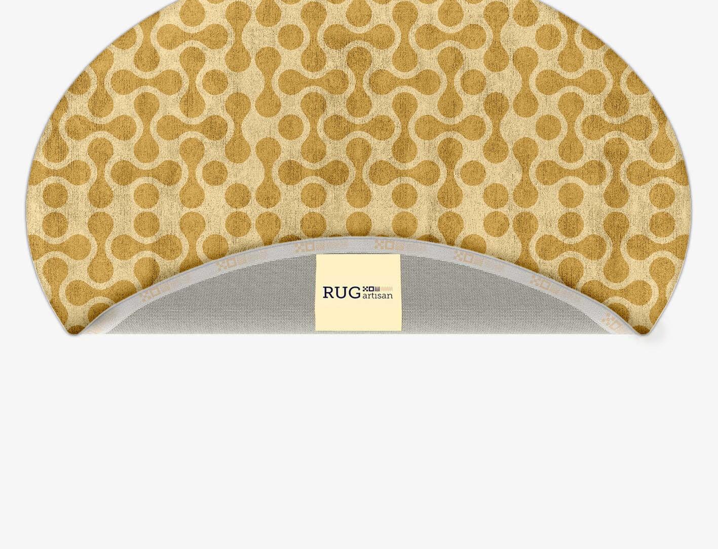 Mitosis Geometric Oval Hand Tufted Bamboo Silk Custom Rug by Rug Artisan