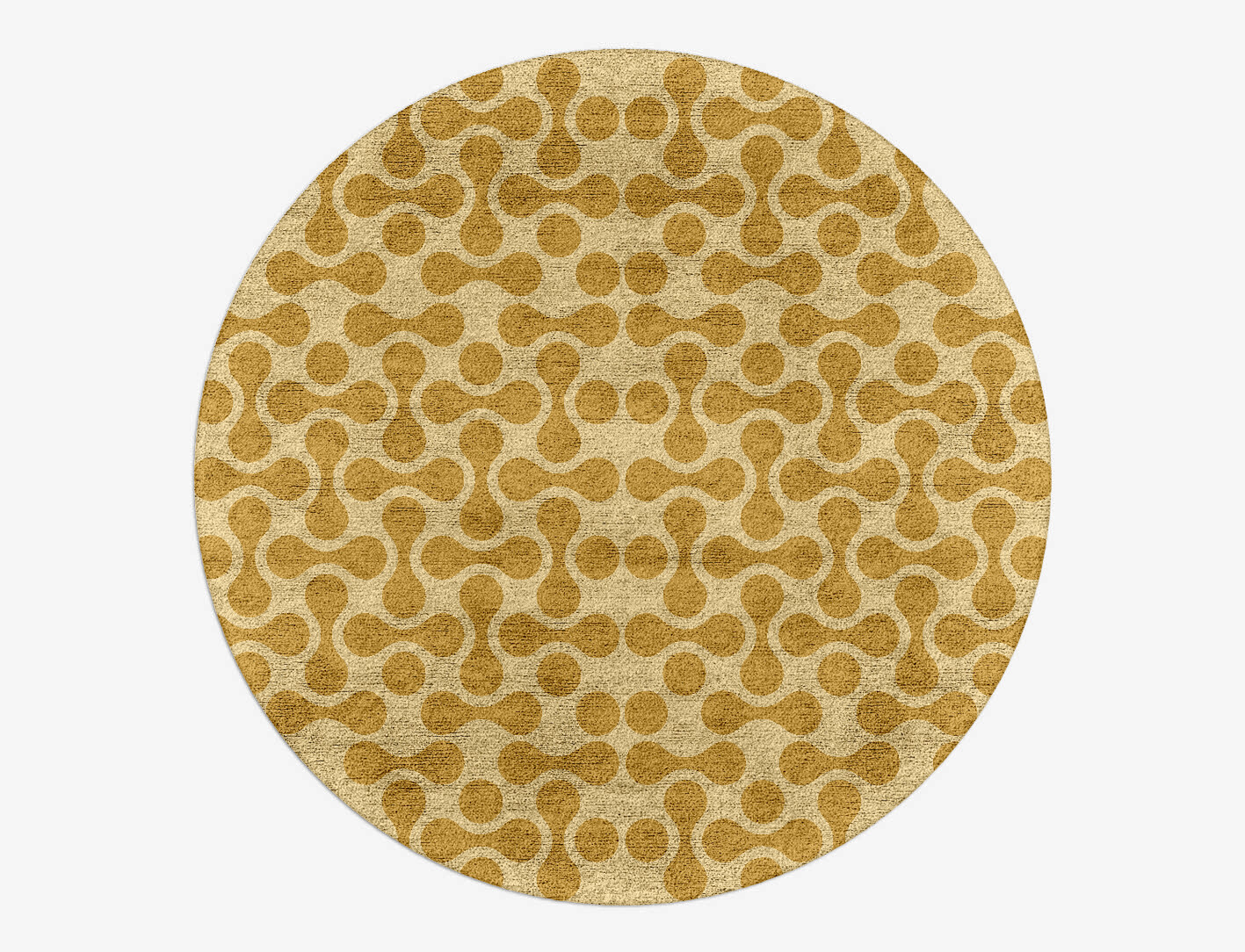 Mitosis Geometric Round Hand Tufted Bamboo Silk Custom Rug by Rug Artisan