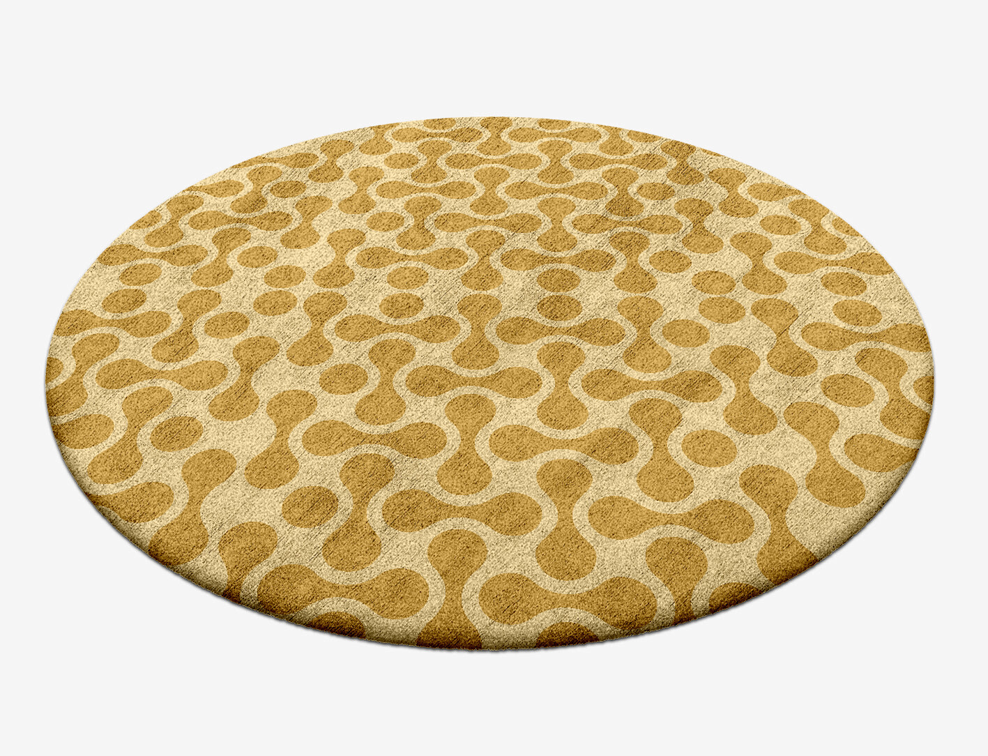 Mitosis Geometric Round Hand Tufted Bamboo Silk Custom Rug by Rug Artisan