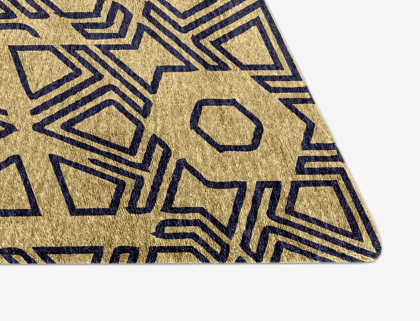 Mitre Geometric Arch Hand Knotted Bamboo Silk Custom Rug by Rug Artisan