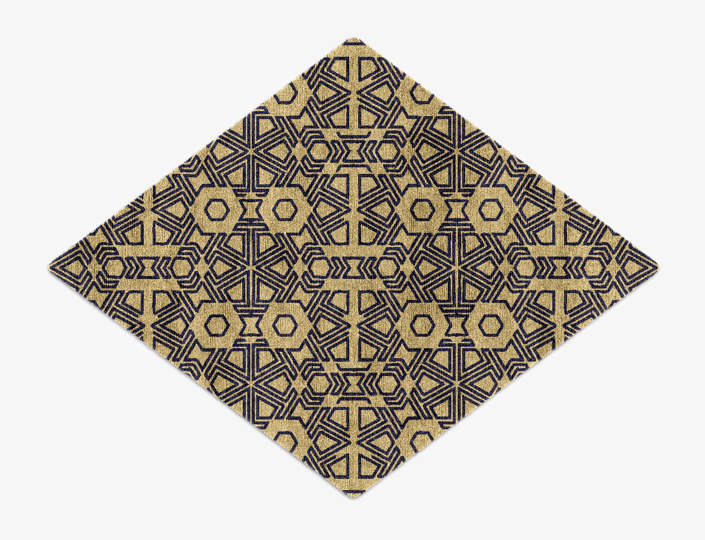 Mitre Geometric Diamond Hand Knotted Bamboo Silk Custom Rug by Rug Artisan