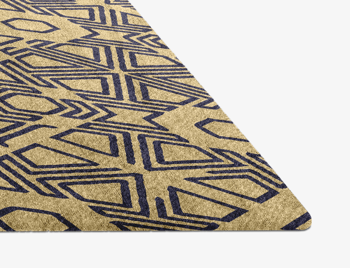 Mitre Geometric Diamond Hand Knotted Bamboo Silk Custom Rug by Rug Artisan