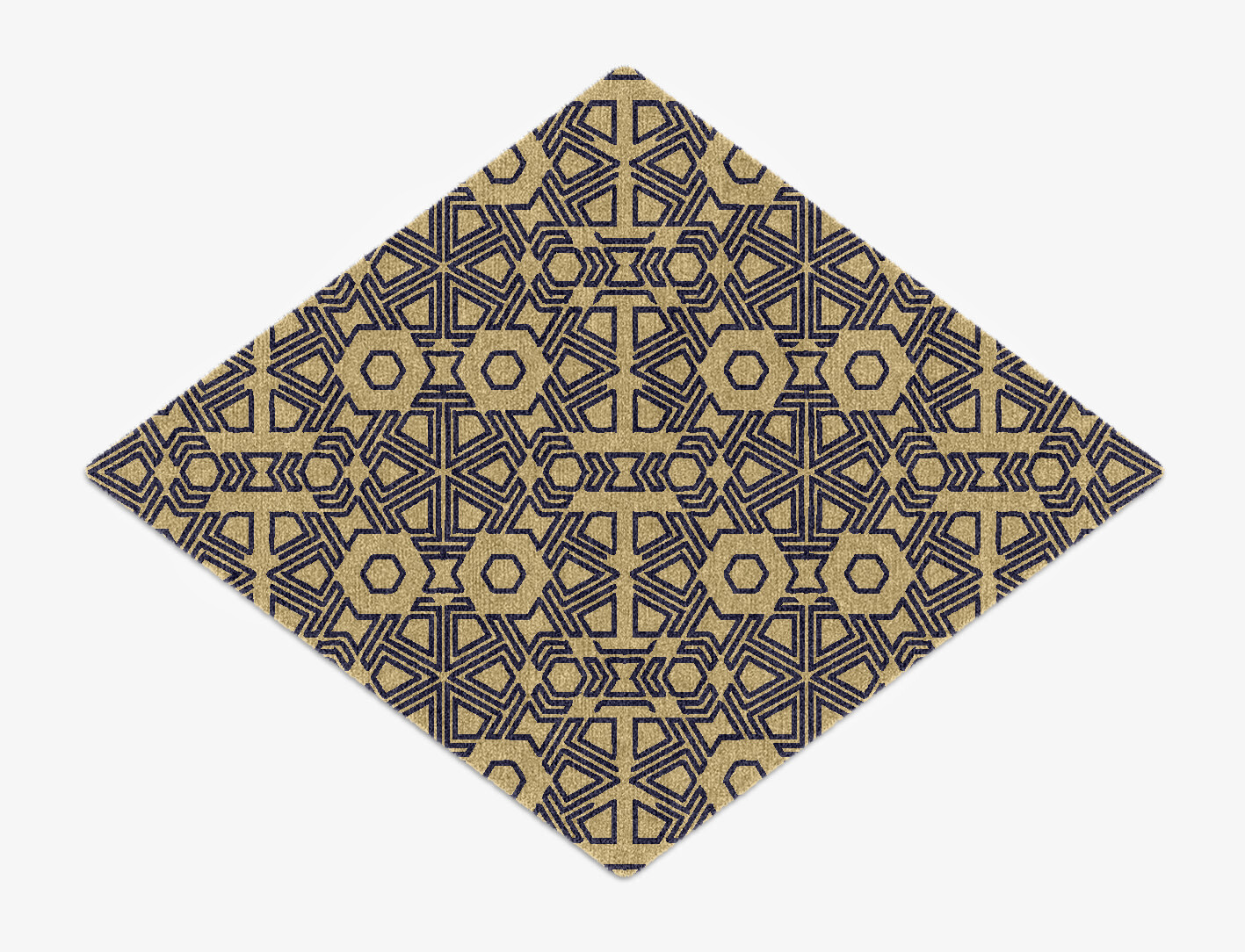 Mitre Geometric Diamond Hand Knotted Tibetan Wool Custom Rug by Rug Artisan