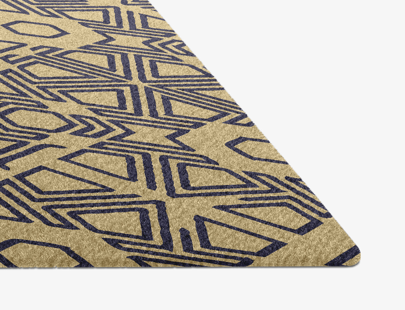 Mitre Geometric Diamond Hand Knotted Tibetan Wool Custom Rug by Rug Artisan