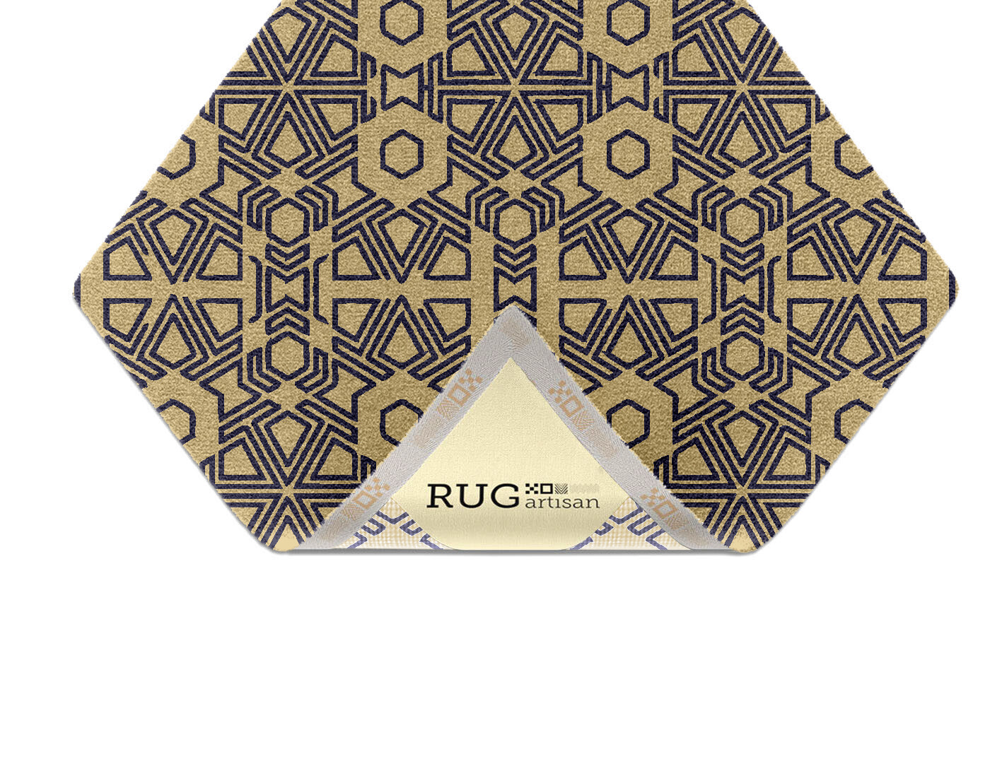 Mitre Geometric Diamond Hand Knotted Tibetan Wool Custom Rug by Rug Artisan