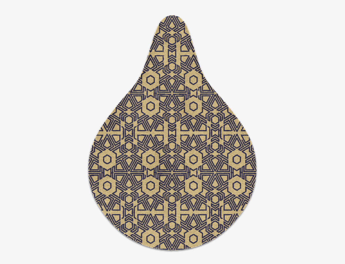 Mitre Geometric Drop Hand Knotted Tibetan Wool Custom Rug by Rug Artisan