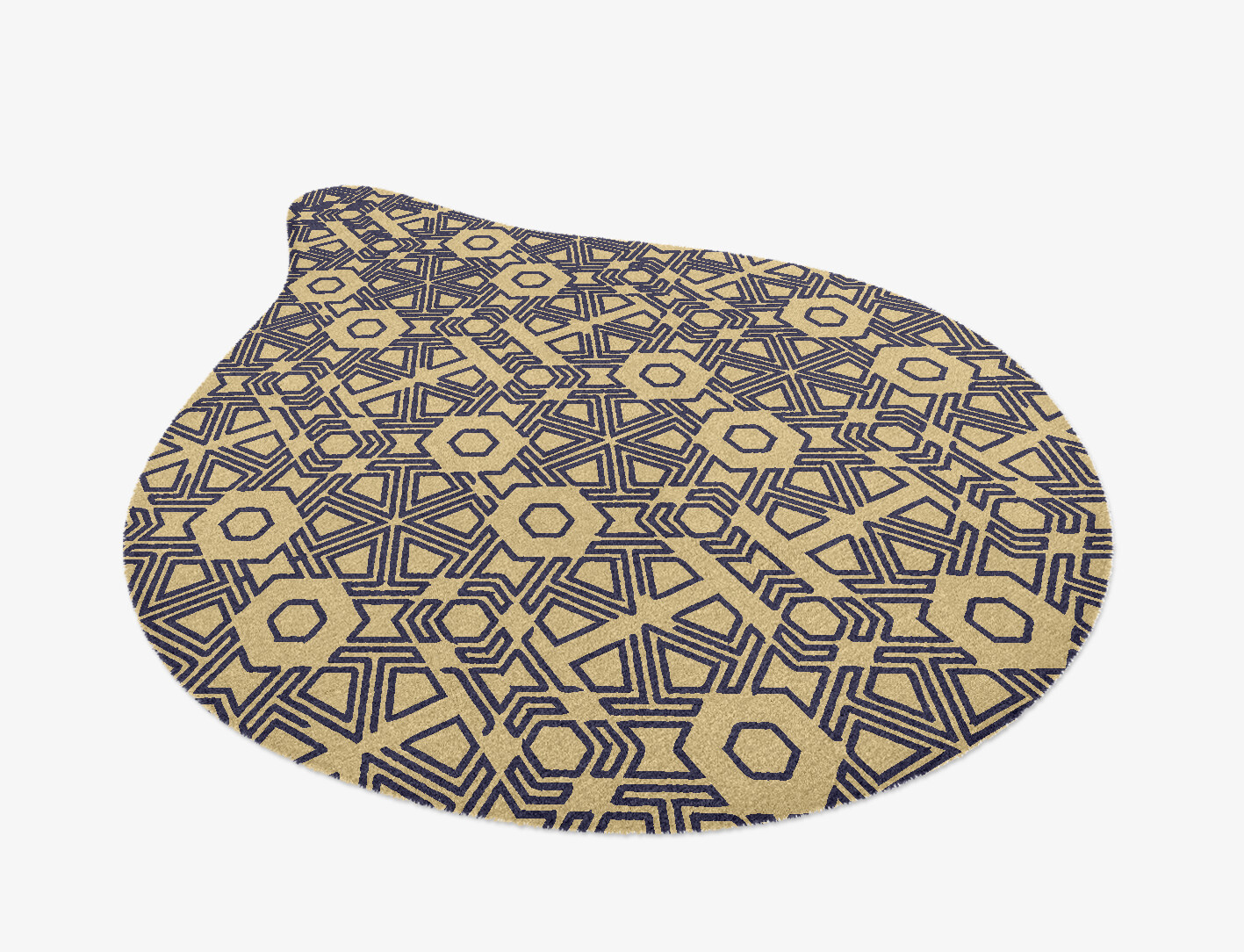 Mitre Geometric Drop Hand Knotted Tibetan Wool Custom Rug by Rug Artisan