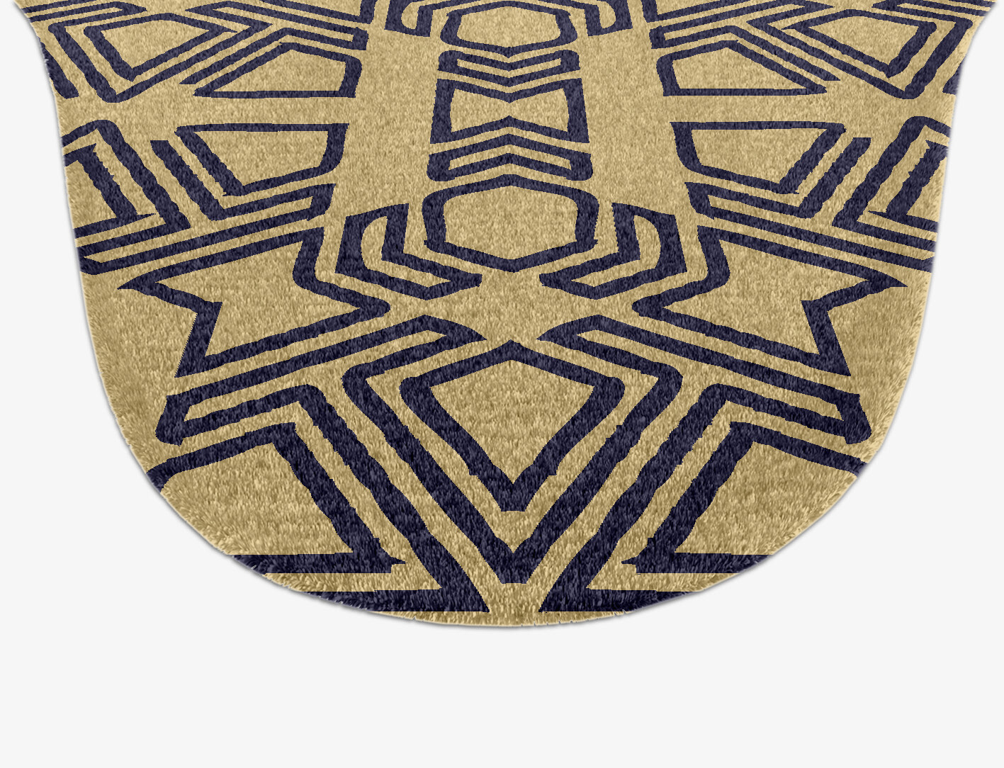 Mitre Geometric Drop Hand Knotted Tibetan Wool Custom Rug by Rug Artisan