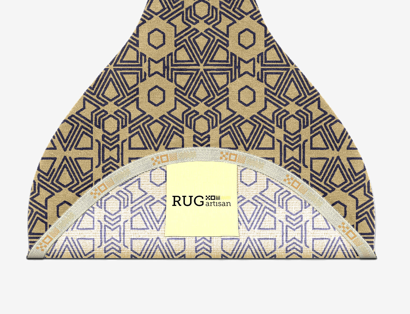 Mitre Geometric Drop Hand Knotted Tibetan Wool Custom Rug by Rug Artisan