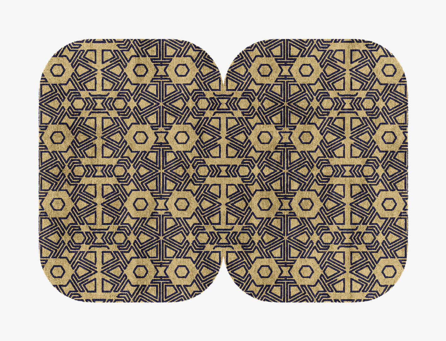 Mitre Geometric Eight Hand Knotted Bamboo Silk Custom Rug by Rug Artisan