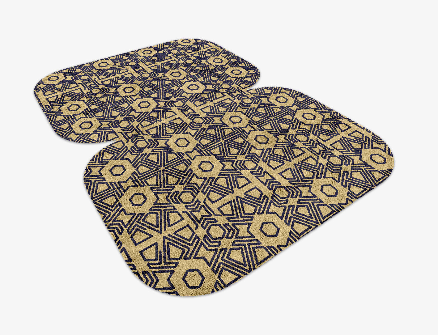 Mitre Geometric Eight Hand Knotted Bamboo Silk Custom Rug by Rug Artisan