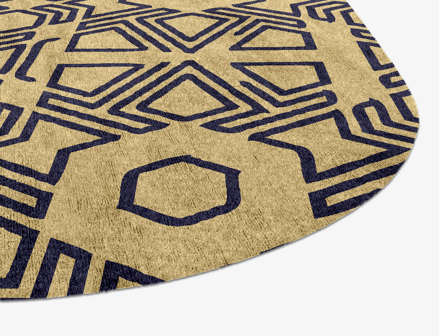 Mitre Geometric Eight Hand Knotted Bamboo Silk Custom Rug by Rug Artisan