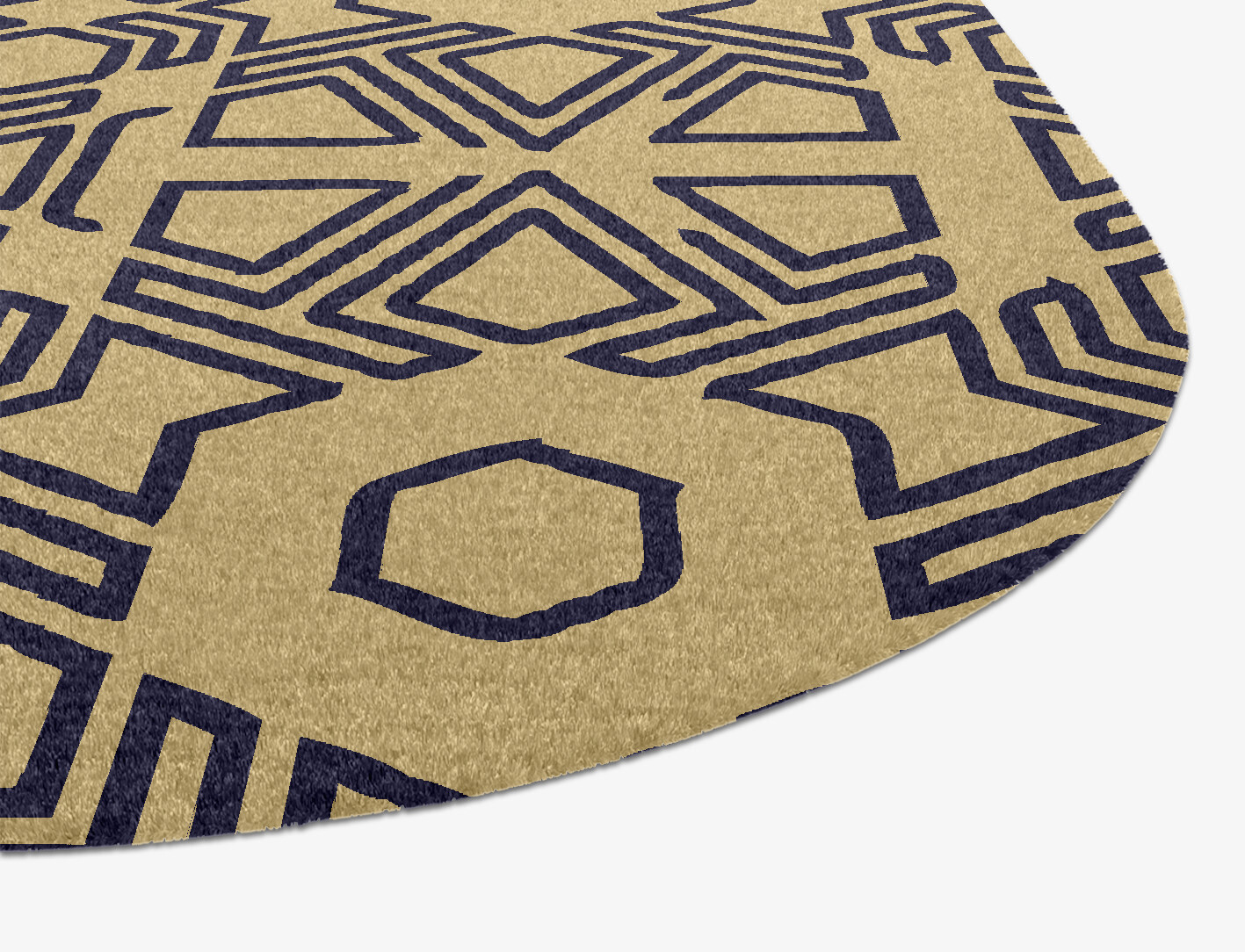 Mitre Geometric Eight Hand Knotted Tibetan Wool Custom Rug by Rug Artisan