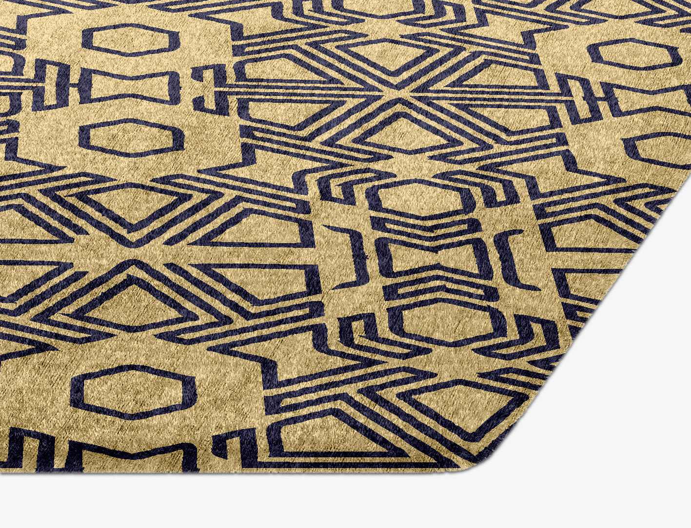 Mitre Geometric Hexagon Hand Knotted Bamboo Silk Custom Rug by Rug Artisan