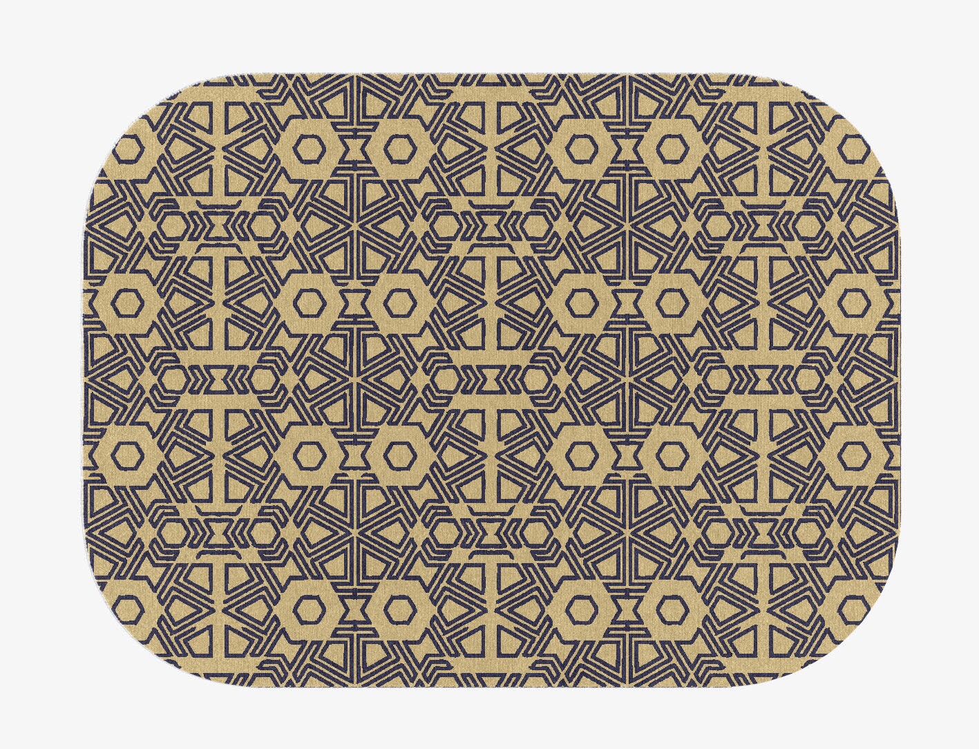 Mitre Geometric Oblong Hand Knotted Tibetan Wool Custom Rug by Rug Artisan