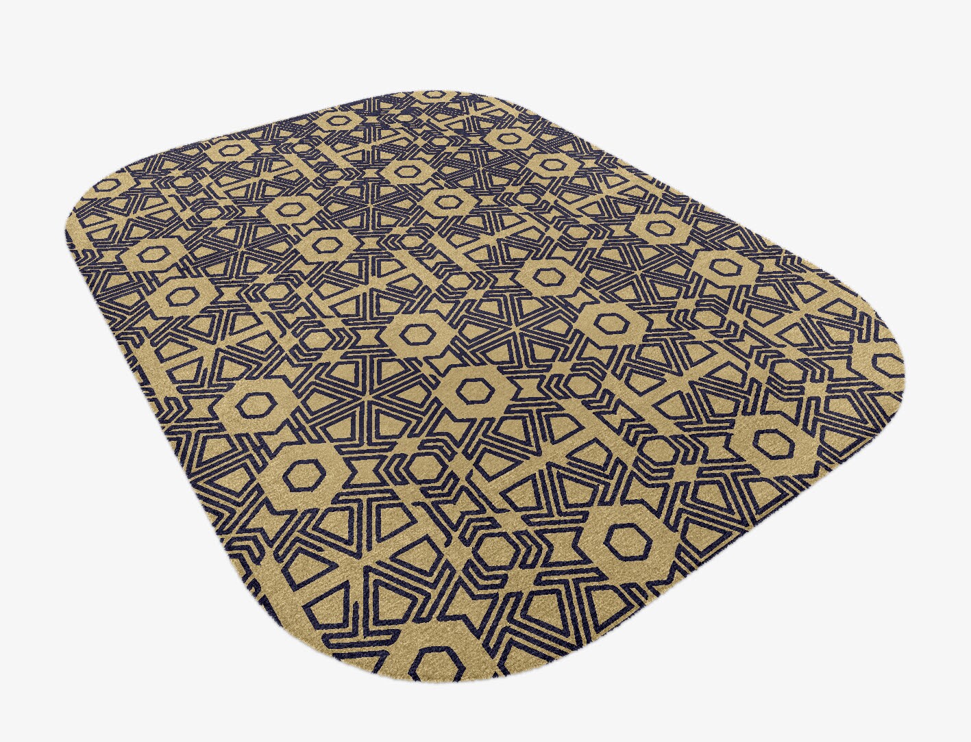 Mitre Geometric Oblong Hand Knotted Tibetan Wool Custom Rug by Rug Artisan