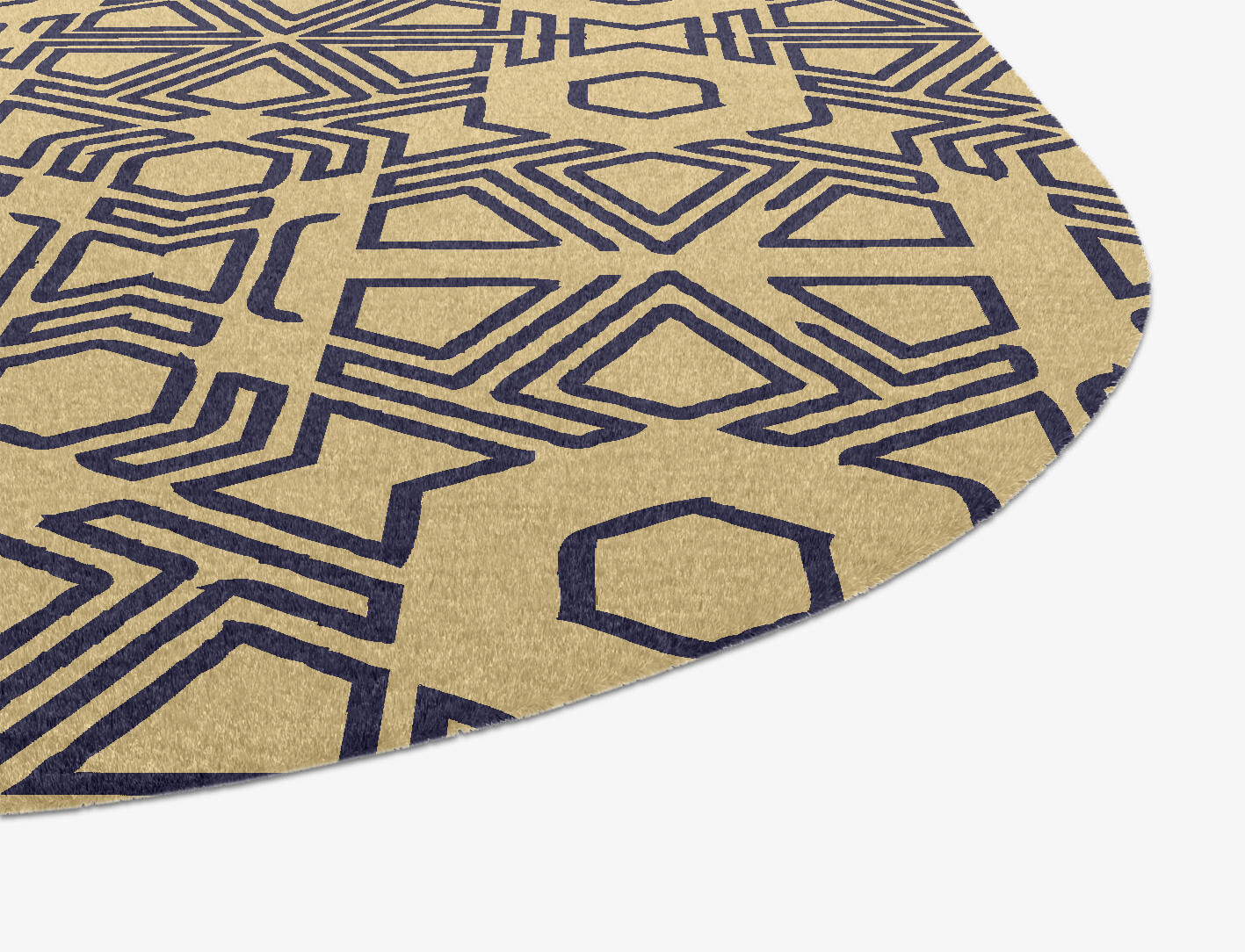 Mitre Geometric Oblong Hand Knotted Tibetan Wool Custom Rug by Rug Artisan