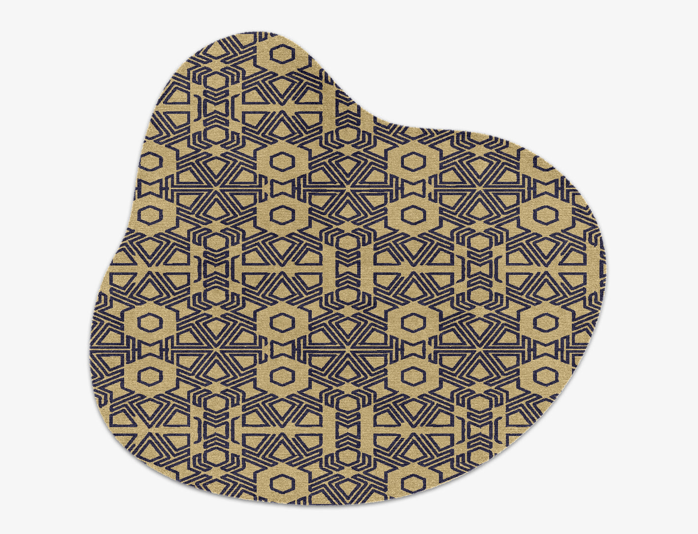 Mitre Geometric Splash Hand Knotted Tibetan Wool Custom Rug by Rug Artisan