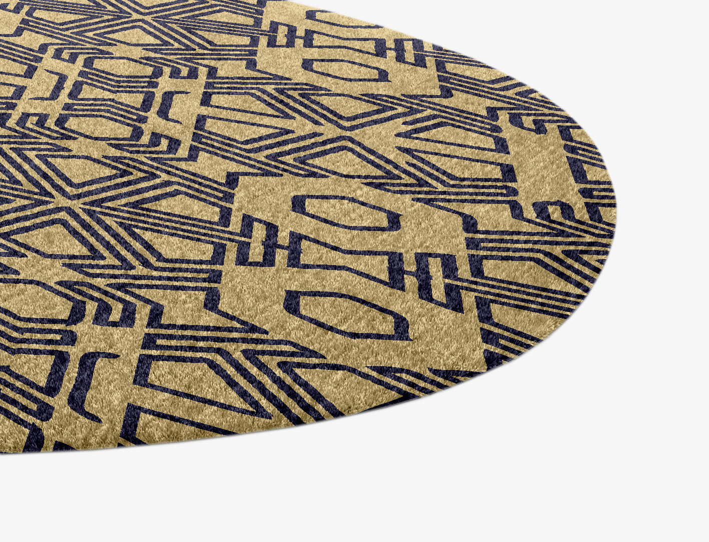 Mitre Geometric Splash Hand Knotted Tibetan Wool Custom Rug by Rug Artisan