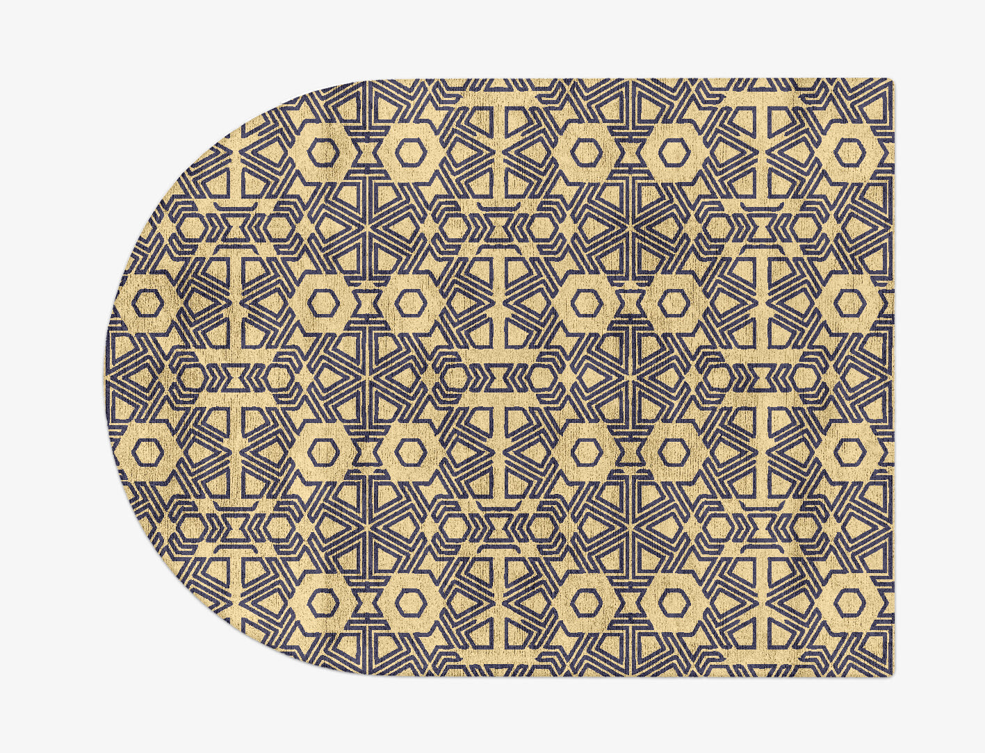 Mitre Geometric Arch Hand Tufted Bamboo Silk Custom Rug by Rug Artisan