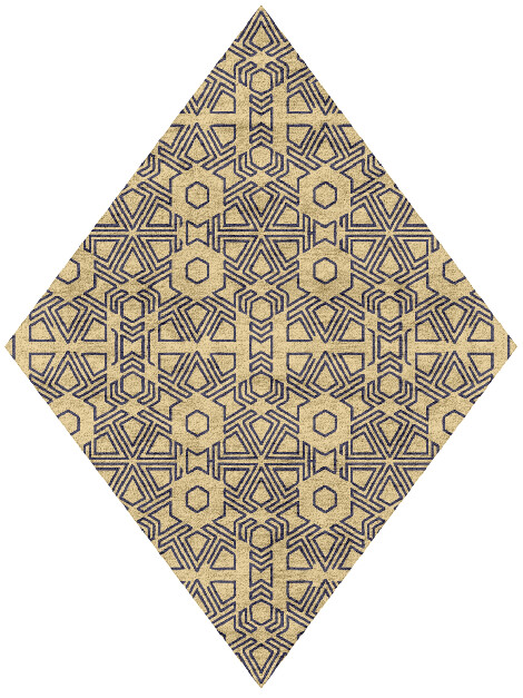 Mitre Geometric Diamond Hand Tufted Bamboo Silk Custom Rug by Rug Artisan
