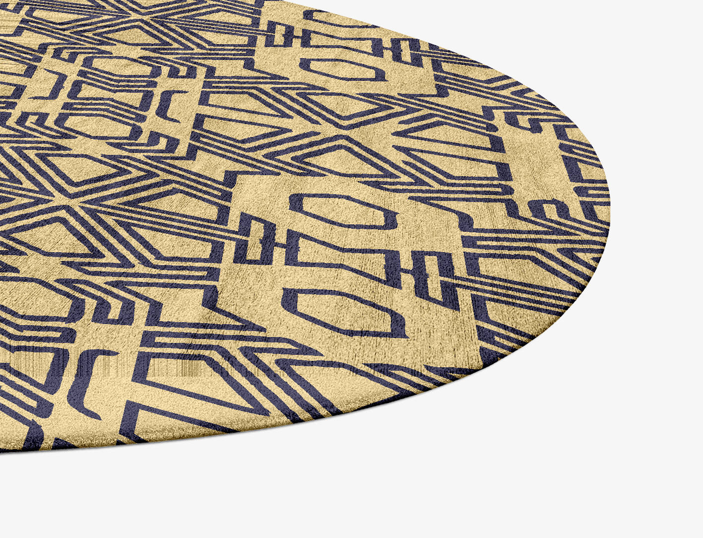 Mitre Geometric Splash Hand Tufted Bamboo Silk Custom Rug by Rug Artisan