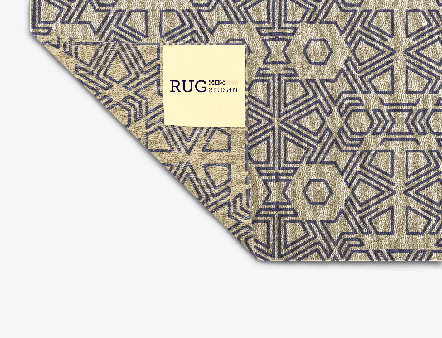 Mitre Geometric Rectangle Outdoor Recycled Yarn Custom Rug by Rug Artisan