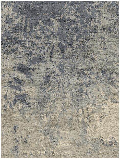 Mix Palette Brush Strokes Rectangle Hand Knotted Bamboo Silk Custom Rug by Rug Artisan