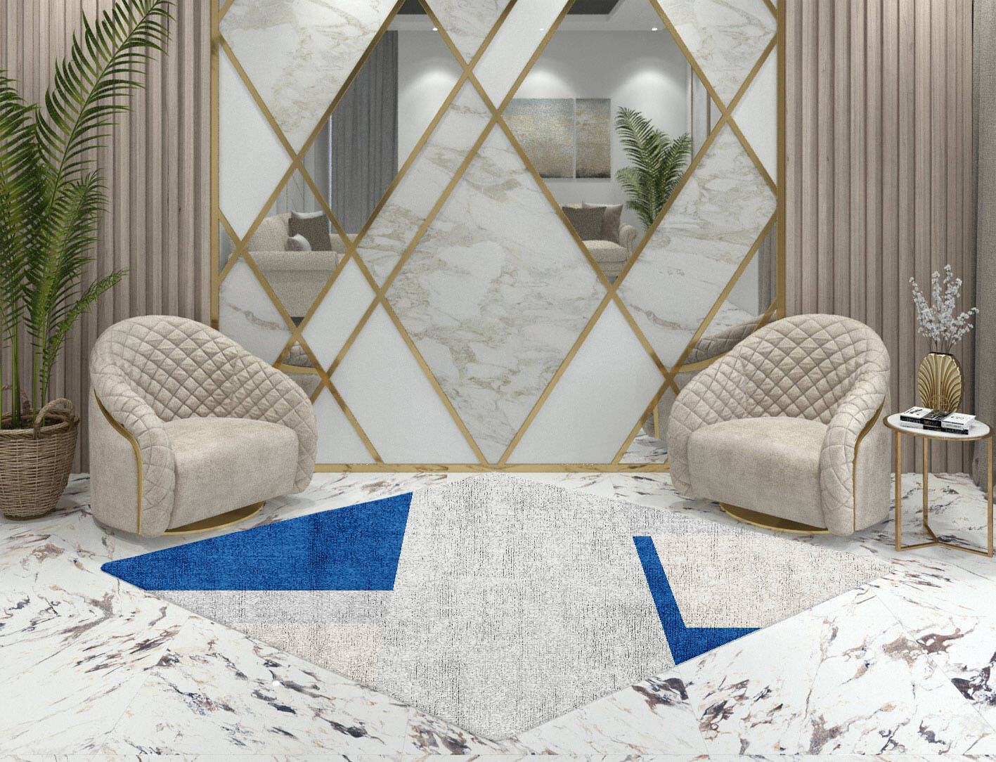 Moana  Diamond Hand Knotted Bamboo Silk Custom Rug by Rug Artisan