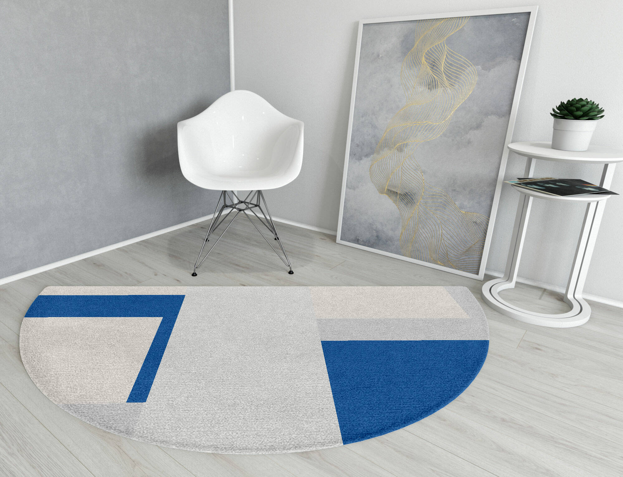 Moana  Halfmoon Hand Knotted Tibetan Wool Custom Rug by Rug Artisan