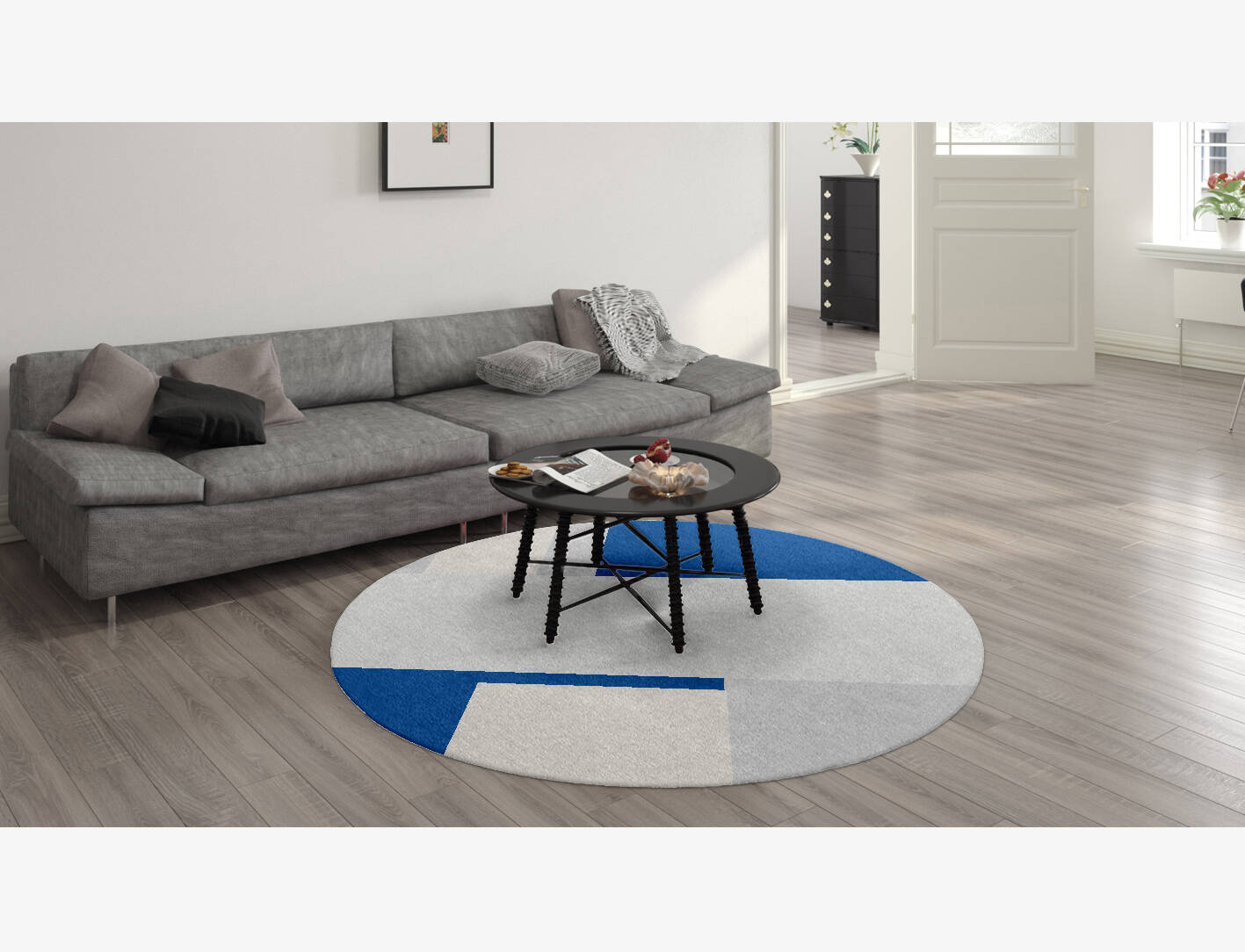 Moana  Round Hand Knotted Tibetan Wool Custom Rug by Rug Artisan