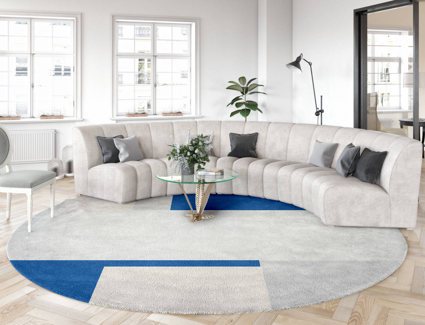 Moana  Round Hand Tufted Pure Wool Custom Rug by Rug Artisan