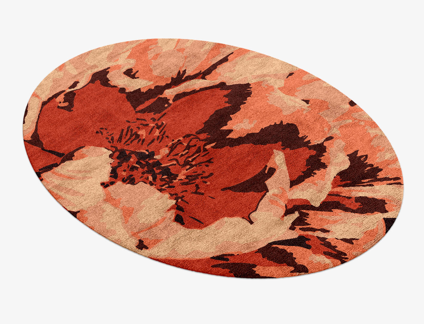 Moiety Floral Oval Hand Knotted Bamboo Silk Custom Rug by Rug Artisan